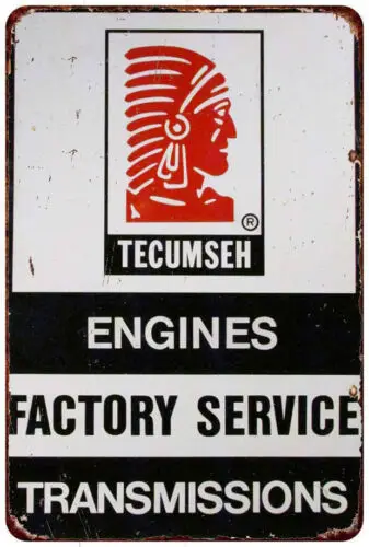 Tecumseh Engines Factory Service auto vintage LOOK Reproduction metal sign