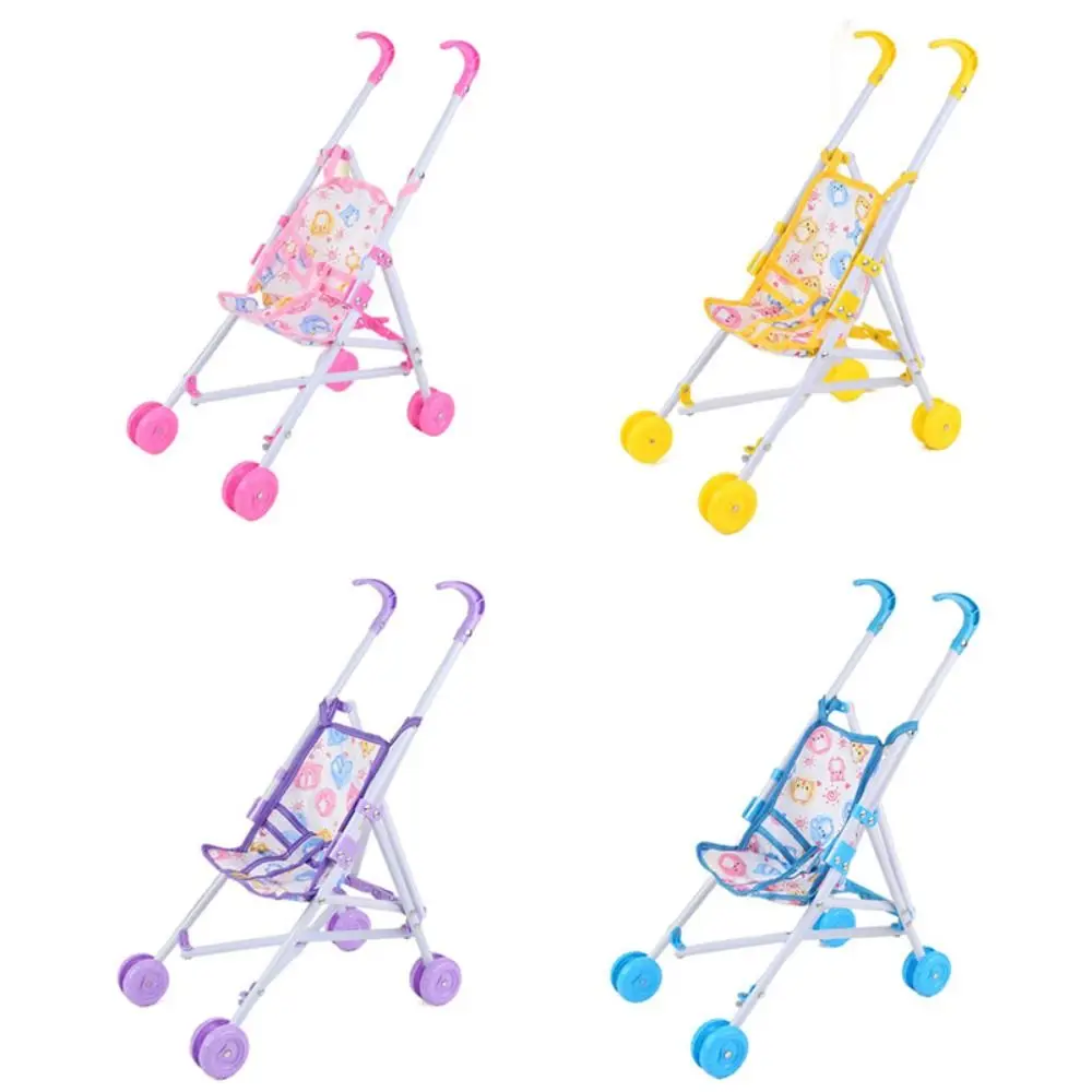 

Trendy Interactive Dolls Pram Plastic Pretend Play Toys Baby Stroller Stable Doll Stroller for Boys Girls Babies