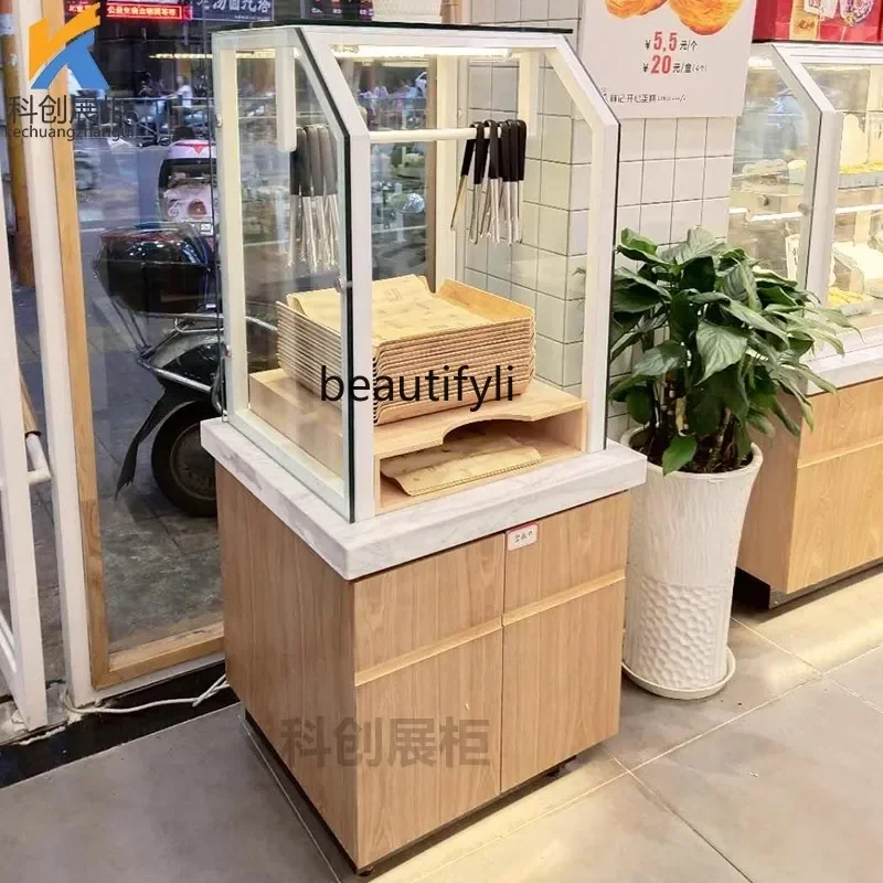 X188Bread Plate Fork Plate Cabinet Cake Shop Side Cabinet Display Rack Bread Display Cabinet