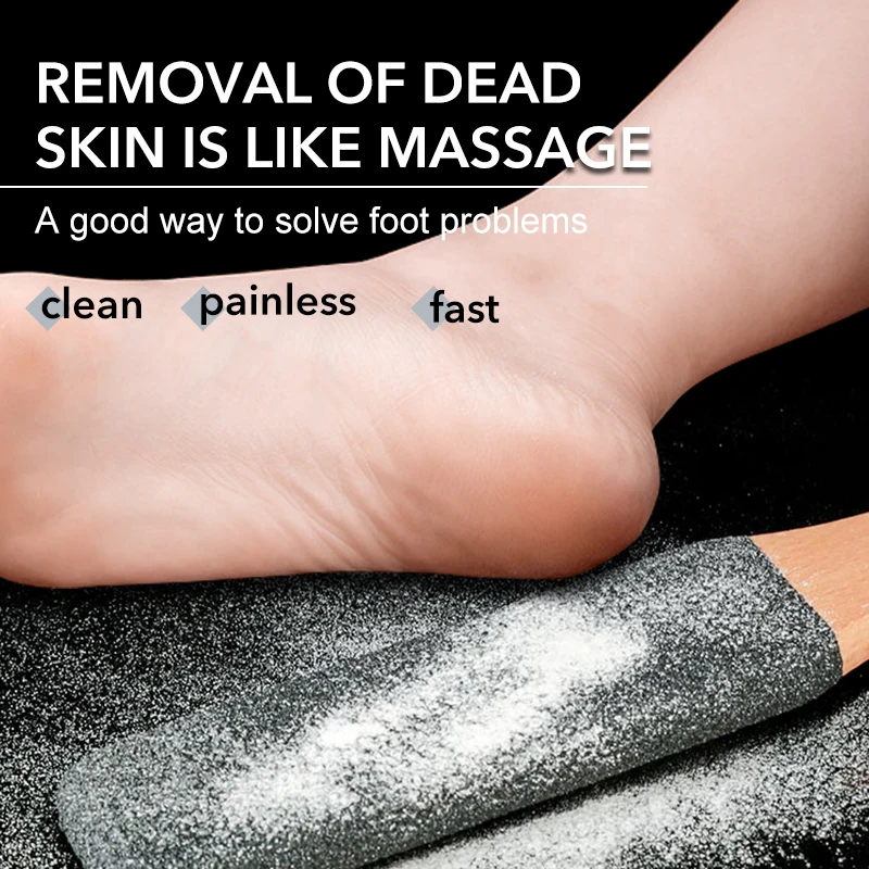 1PCS Professionale Pedicure Raspa Strumento per Pelle Morta Crepa Tacchi Legno di Faggio File Del Piede Raspa Callo Rimozione Del Piede Scrubber
