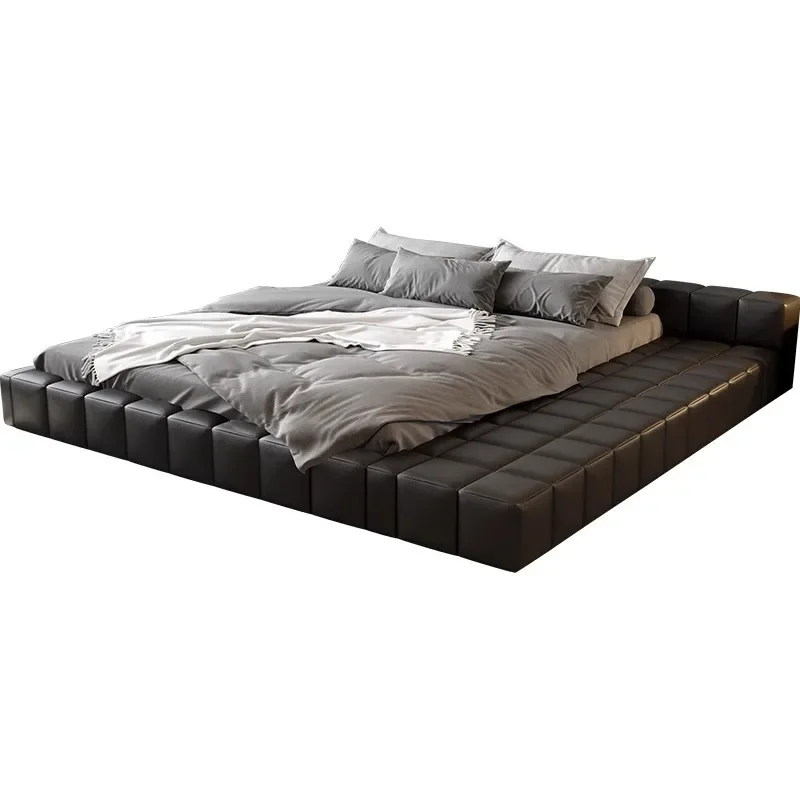 

Italian minimalist tatami leather bed