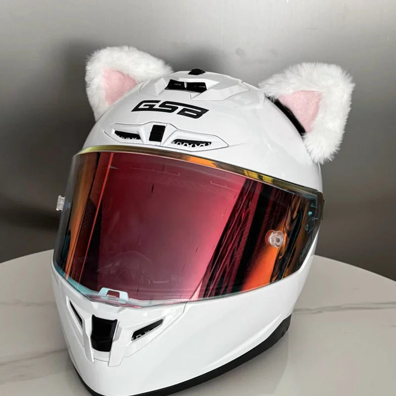 

Motorcycle helmet decoration accessories Cat's ears (Steamed cat-ear shaped bread) quick release Velcro