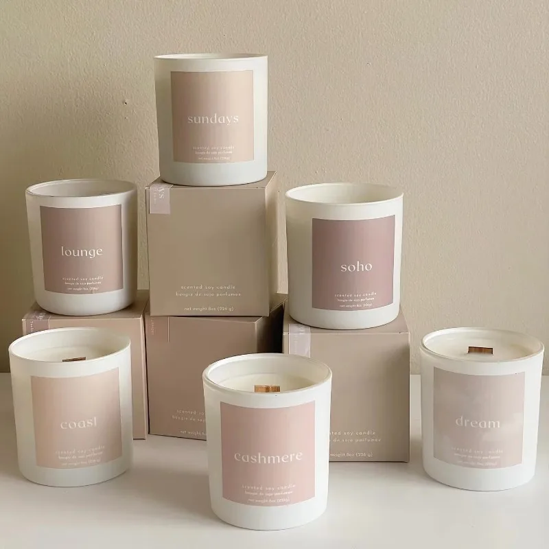 Home decoration gift box scented candle gift set custom-made own brand aromatherapy luxury glass jar scented candle wholesale