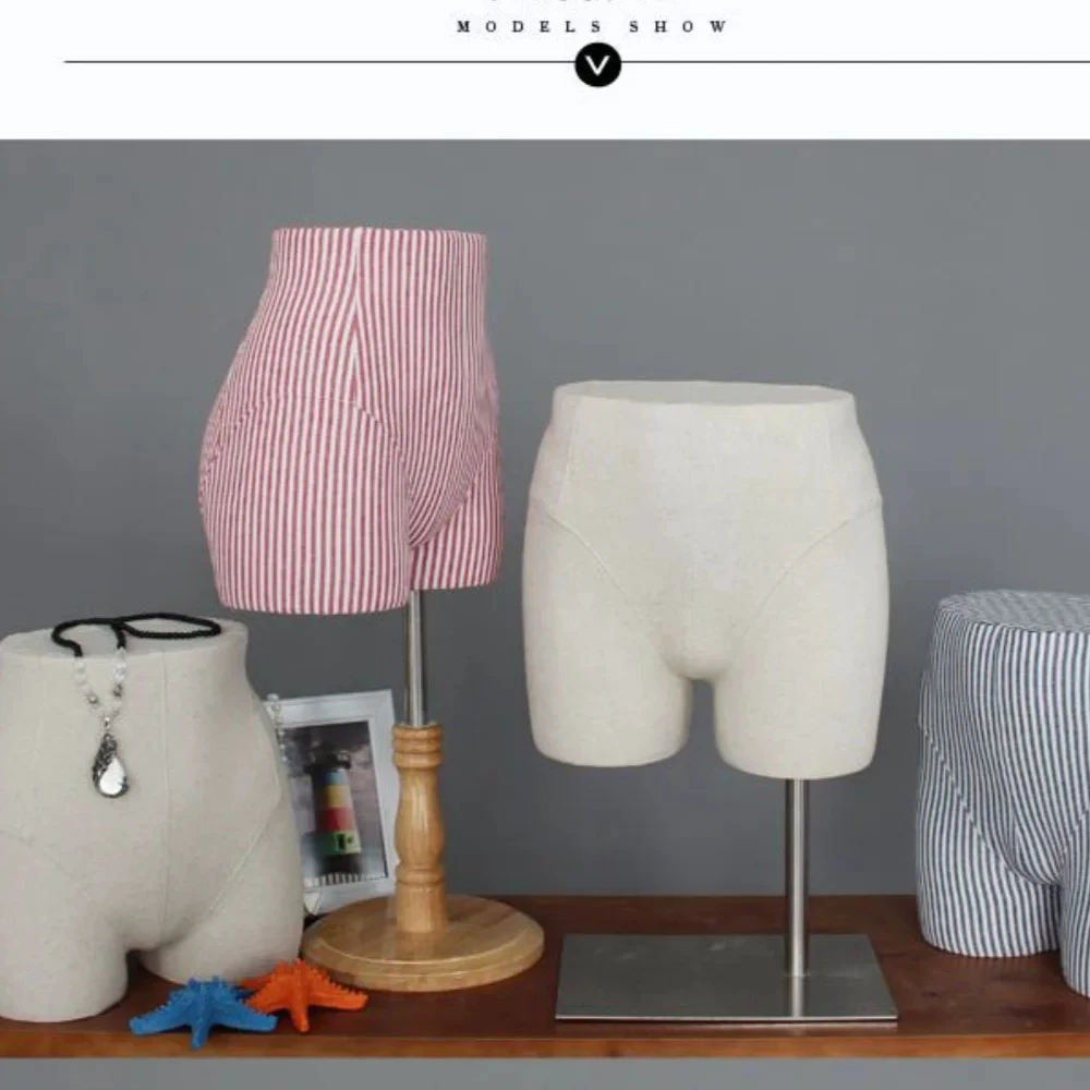 Fabric Buttocks Pants Woman's Cloth Mannequin Fabric Male Underwear Display,Shorts Lower Body Model Rack Props AT412