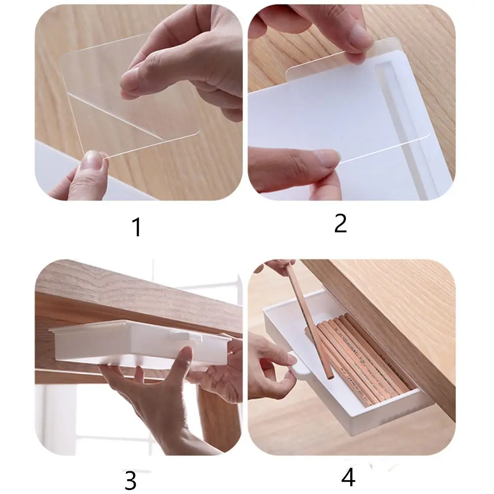 Save Space Drawer Storage Box Suspension Design Office Stationery Organizer Table Storage Box Under The Desk Drawer Type