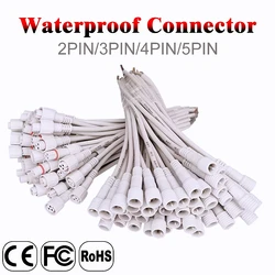 Waterdichte Led Connectoren Ip68 Dc Mannelijke En Vrouwelijke 2-Pins 3-Pins 4-Pins 5-Pin 20Cm Zwarte Transparante Kabel 22 24awg Voor Stripverlichting