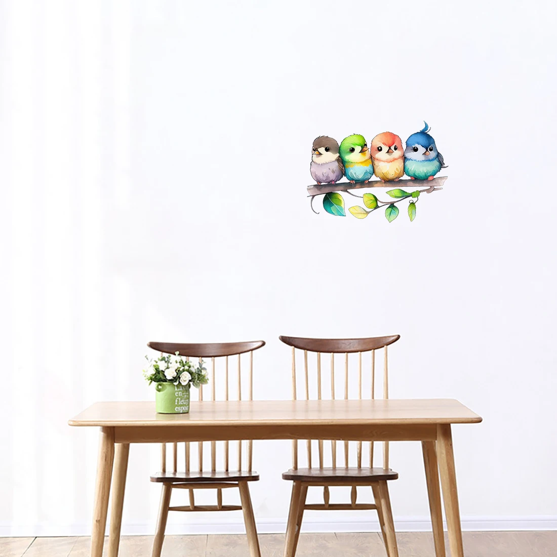 Three Ratels QN31 Cyanocitta cristata Beautiful Bird Art Wall Sticker Home Decoration Waterproof Toilet Decal