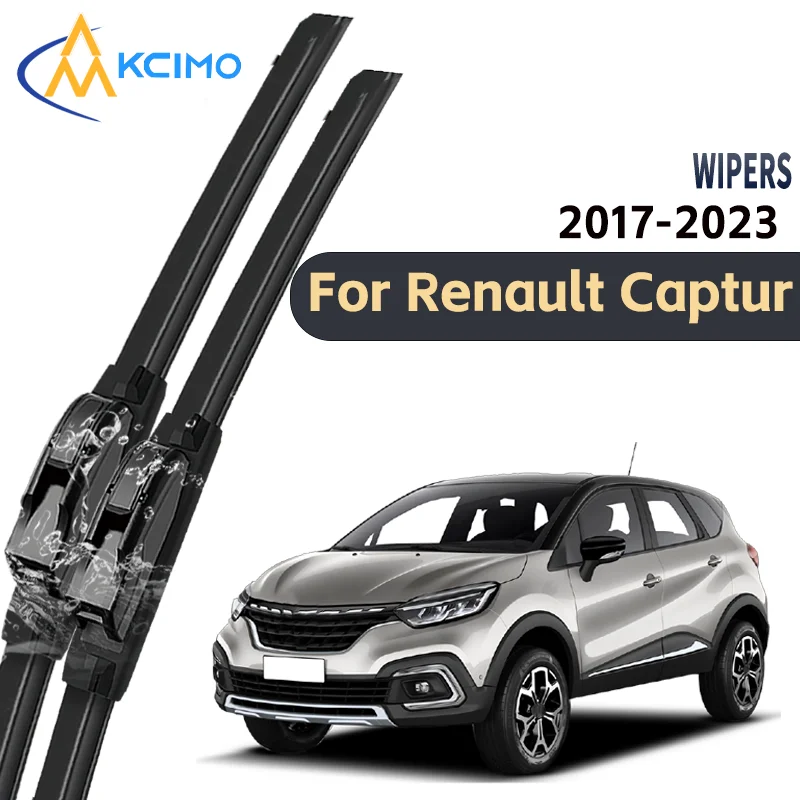 

Enhanced 2pcs Windshield Wipers for Renault Captur 2017-2023 Quiet Scratch Free Superb Durability Essential Auto Accessory