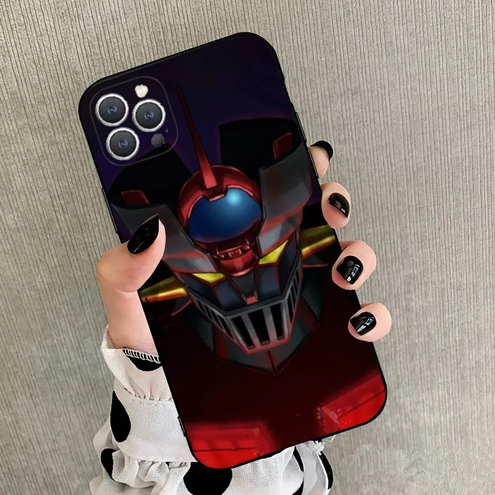 UFO Robot Goldorak  Phone Case For iPhone 15,14,13,12,11,Plus,Pro Max,XS,X,XR,SE,Mini,8,7 Soft Silicone Black Cover