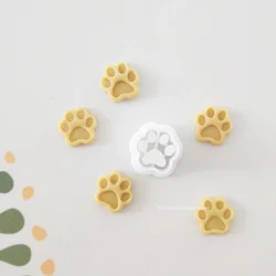 Paw Print Clay Cutter Animal Dog Cat Paw Print Polymer Clay Embossing Cutter for Clay Earring Jewelry Pendant Making Molds