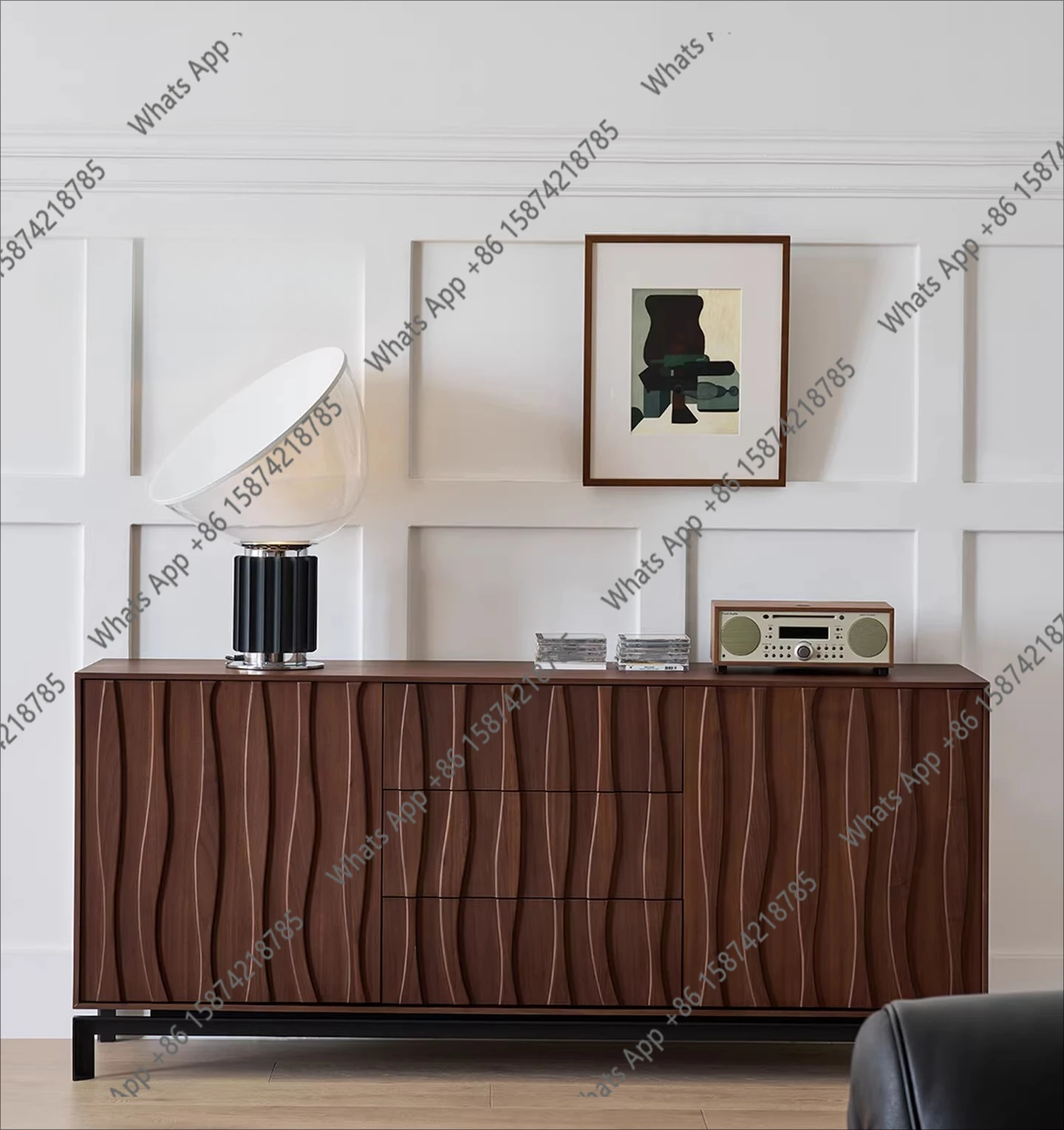 

Буфет, массив дерева, тумба для хранения из североамериканского черного ореха, итальянский дизайн, для прихожей, стильный и модный