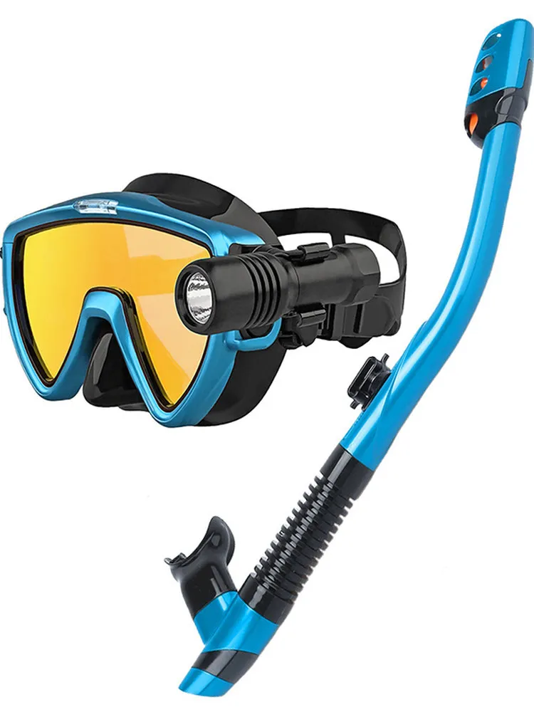 수중 손전등 다이빙 안경 스노클 성인 스노클링 마스크 다이빙 장비 세트 HD 코 보호