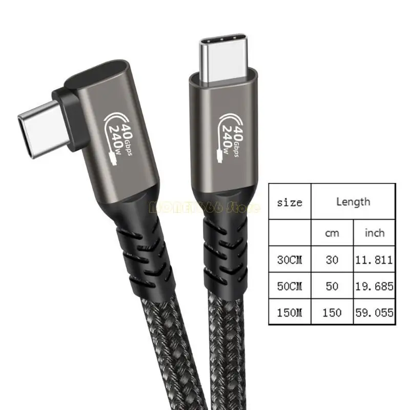 F62C 40GBPS Cable USB4 Type C مع 90 ° BEND 8K60Hz لسهولة الألعاب والعمل الفعال #6