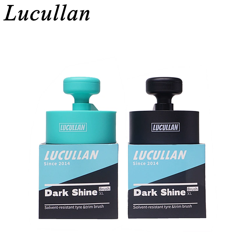 Lucullan XL Dark Shine Tire & Trim Applicator Brush Solvent-resistant Dense Nylon Hair For Larger Tires
