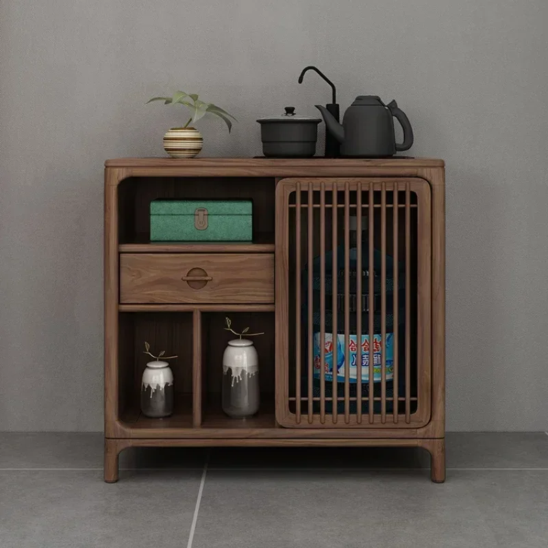 

New Chinese style tea cabinet, solid wood storage cabinet, sofa tea edge cabinet
