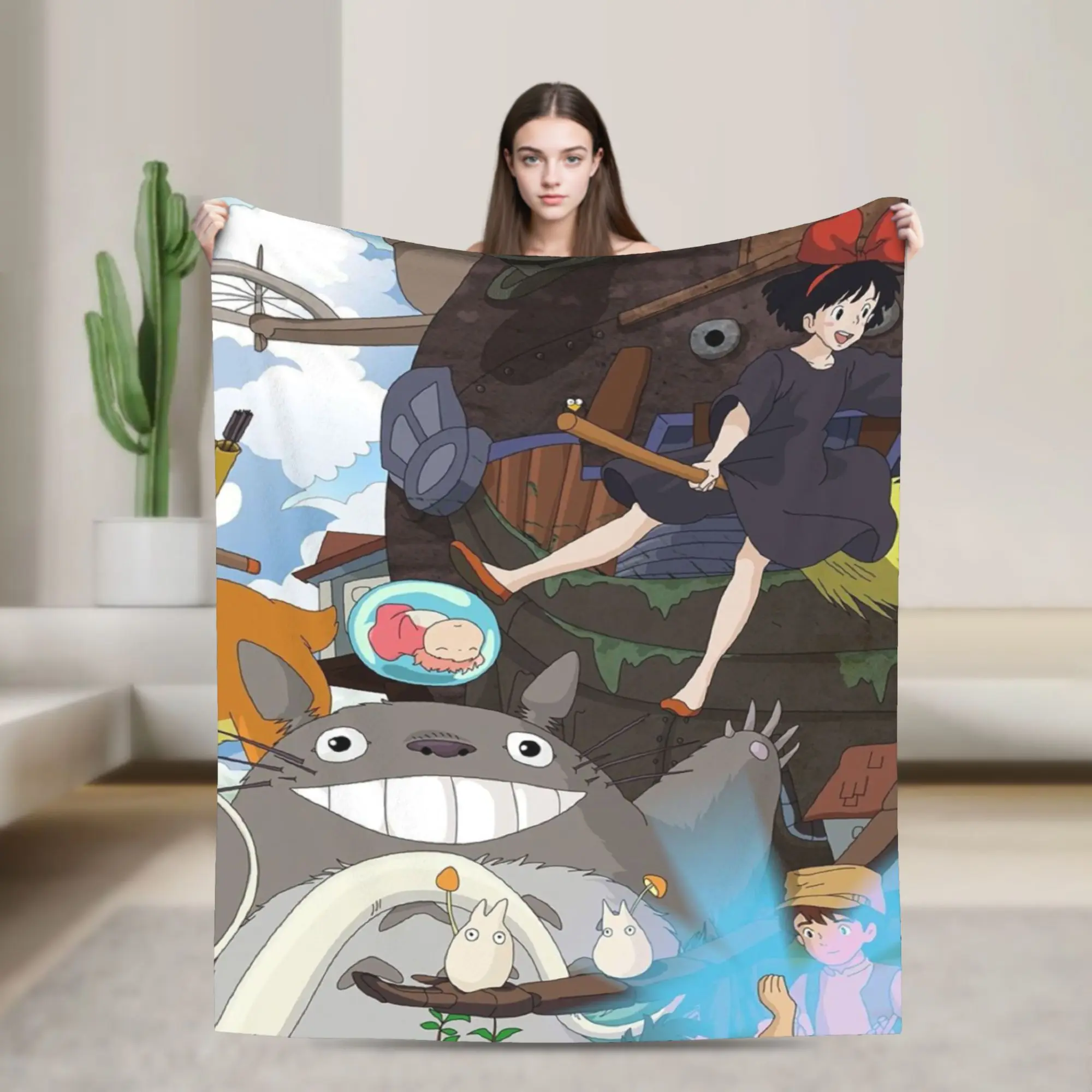 

Милое одеяло T-Totoros разных размеров, супер мягкие уютные пледы для дивана, дивана и кровати