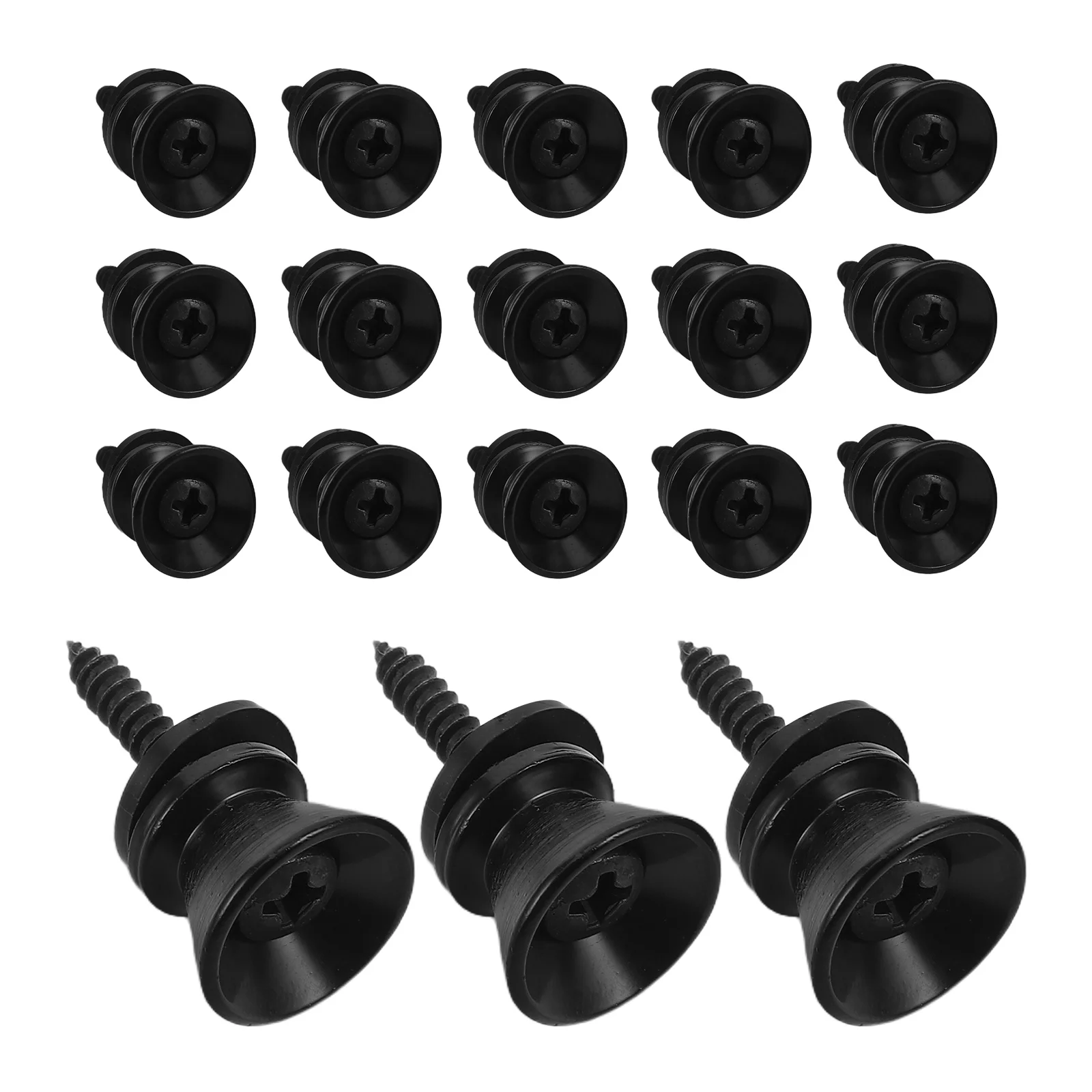 

20 Pcs Guitar Studs Bass Belt Locks Acoustic Strap Button Parts Electric Buttons