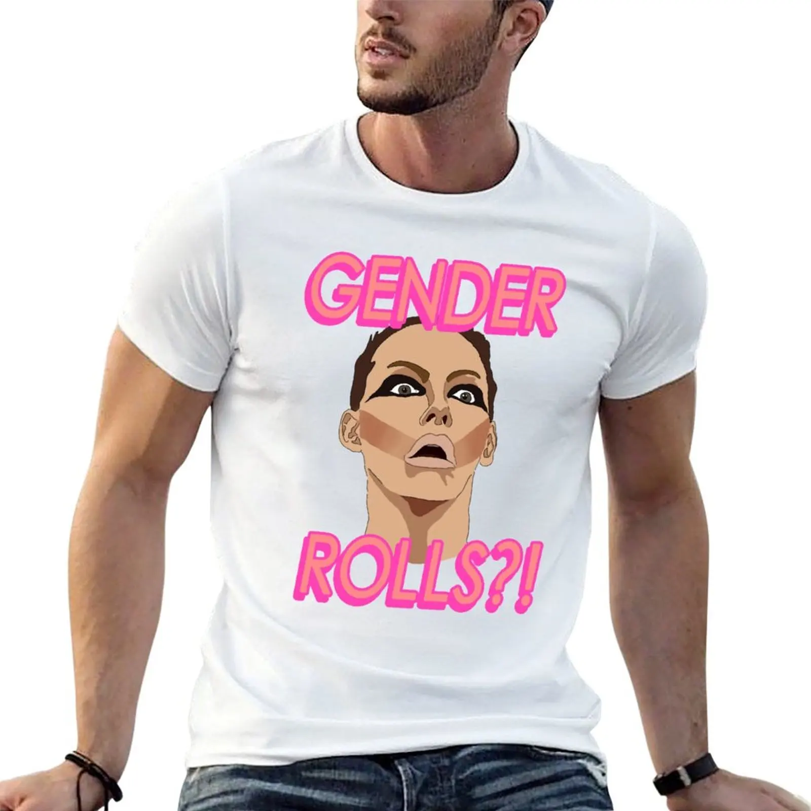 Gender Rolls! - The Peach Fuzz T-Shirt Big and Tall Crew Neck Tee