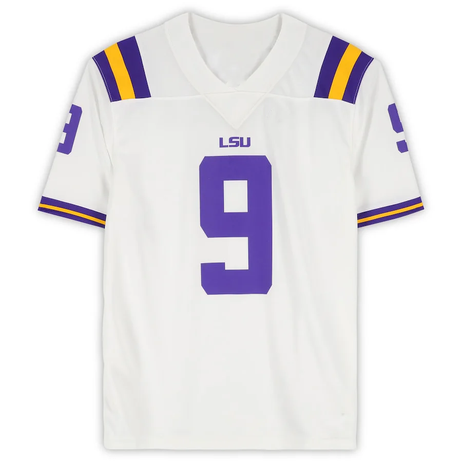 Joe Burrow LSU Jersey T Shirt Print NO9 Player T Shirt Football Shirts Sport Classic Training Uniform Burreaux Game Rugby Jersey