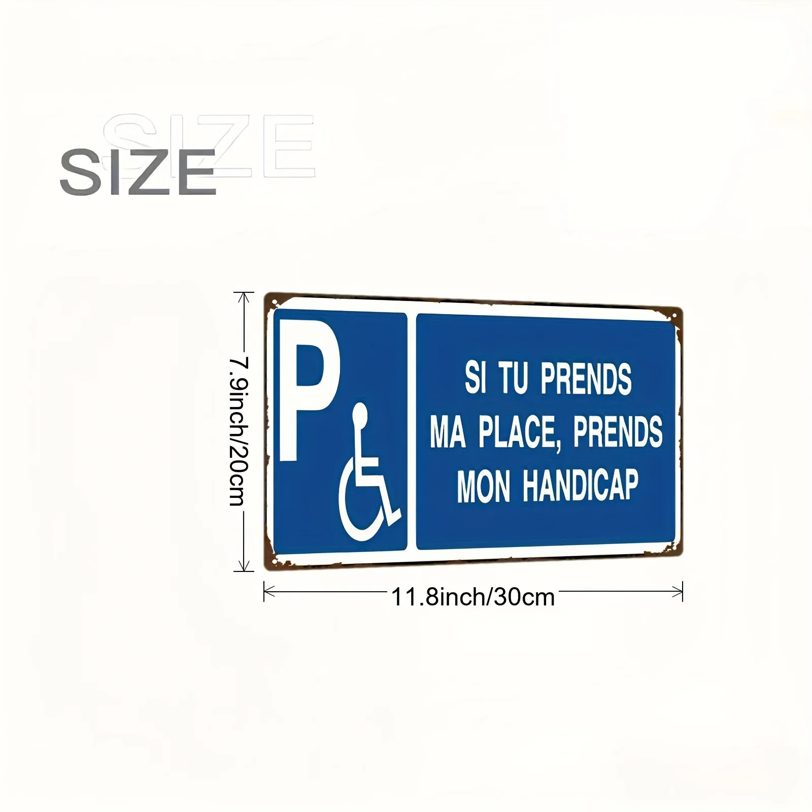 2D Flat - French Iron Wall Decoration Sign - 