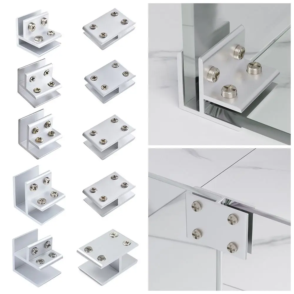 Zinc Alloy Self-closing Side Mounted Furniture Accessories Cabinet Door Hinge Glass Door Hinge Frameless Clamp