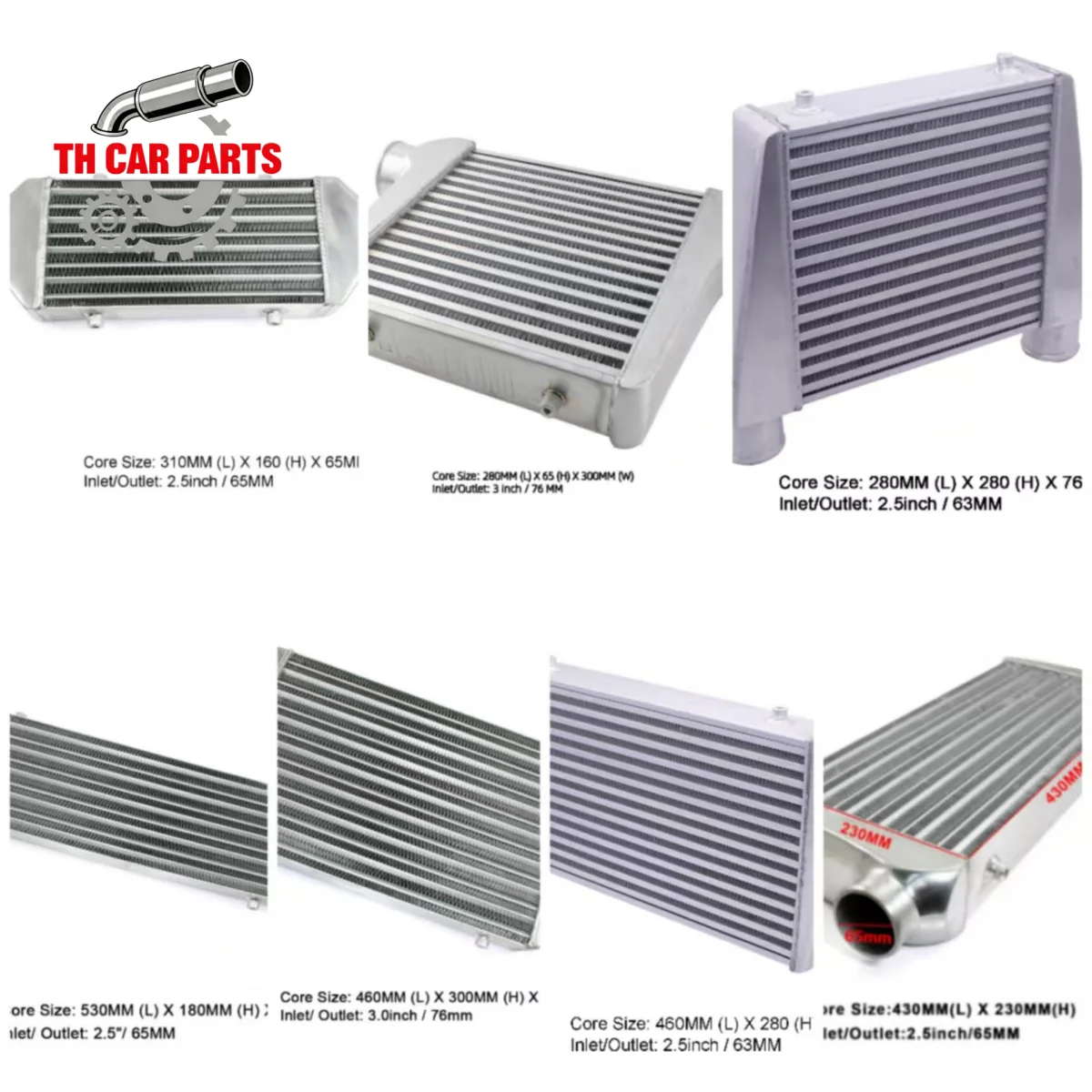 Intercooler Universal, Radiador Turbo, Sistema de Admisión de Aire Frío, Radiador de Aluminio, Sistemas de Refrigeración