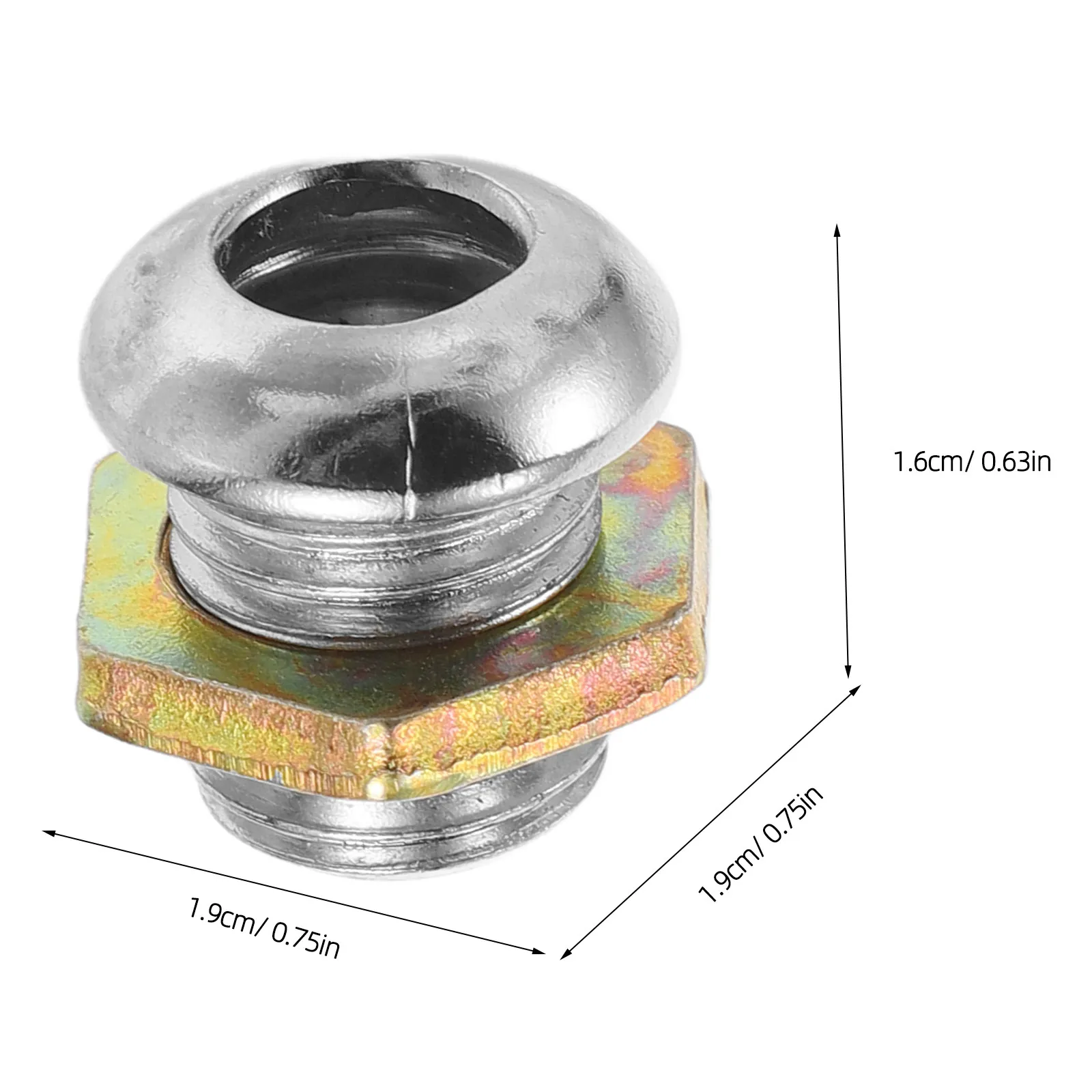 Drum Vent Hole Grommets 6Pcs Chrome Metal Threaded Air Vents for Bass Snare Tom Shell Hardware Parts
