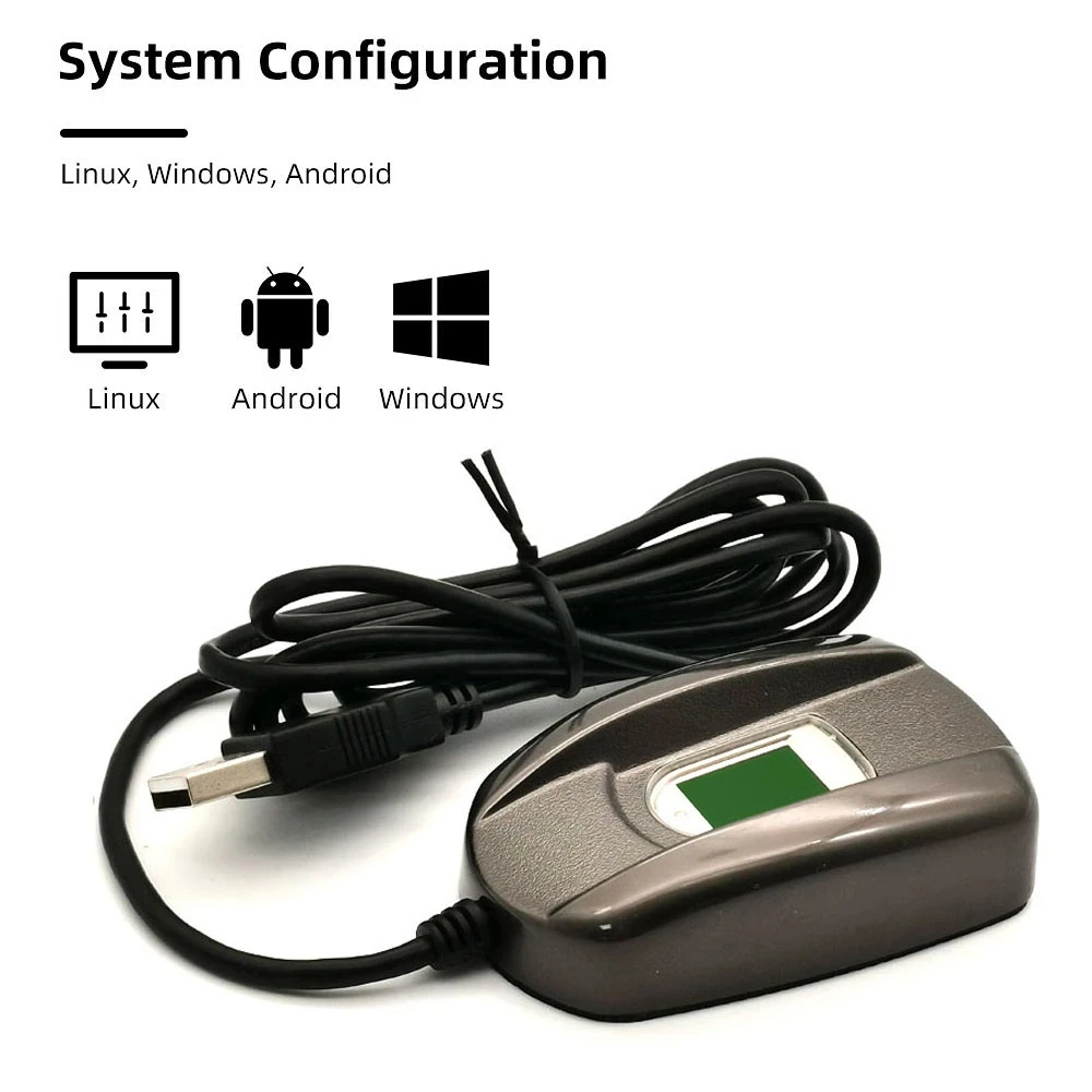 500DPI Semiconductor Biometric USB Fingerprint Reader Scanner Free Support SDK For Applicable To Windows Linux Android Systems