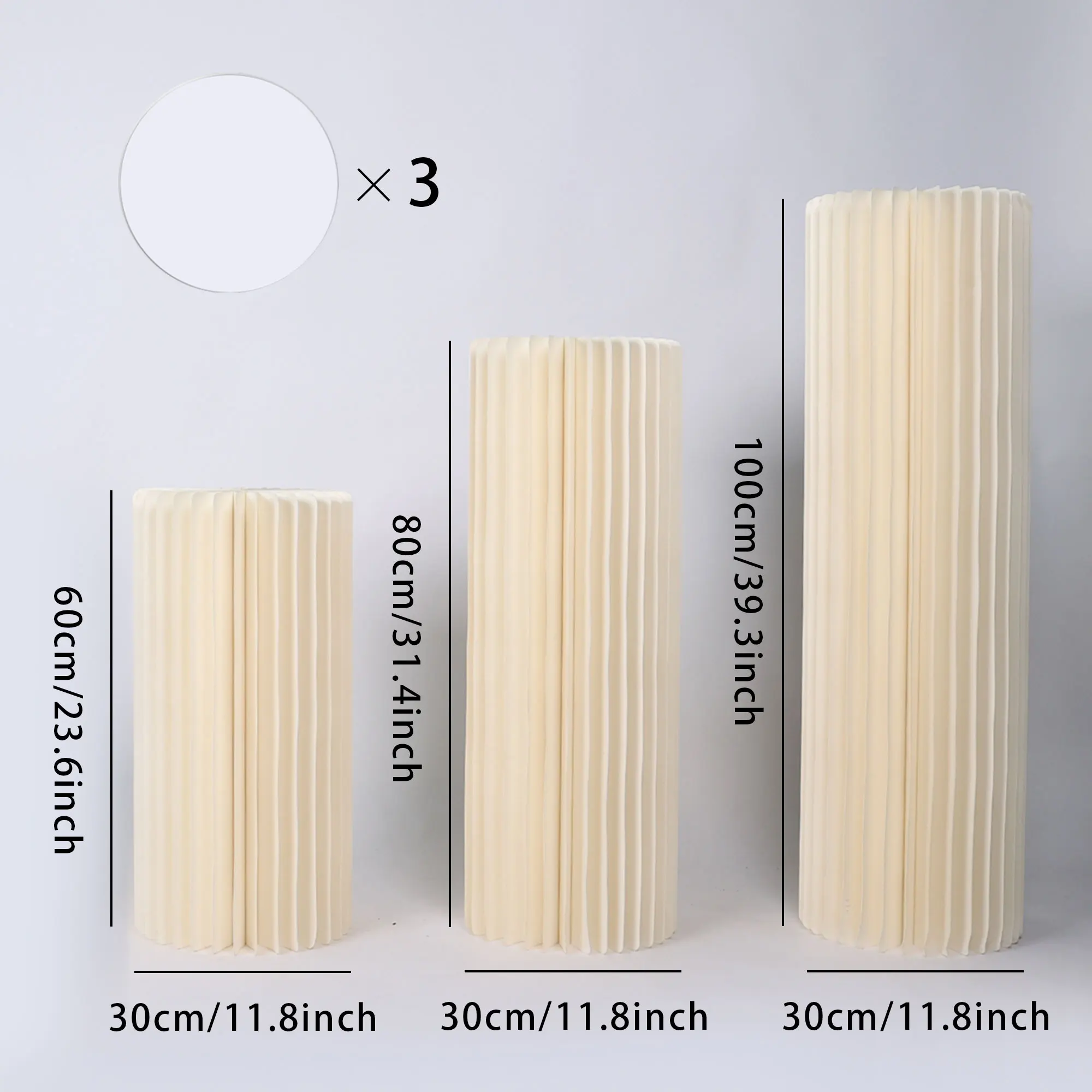 Vouwpapier Romeinse kolom ornamenten verjaardagsfeestje bruiloft DIY decoratie dessert taart tafelstandaard displaystandaard Ramadan Decor