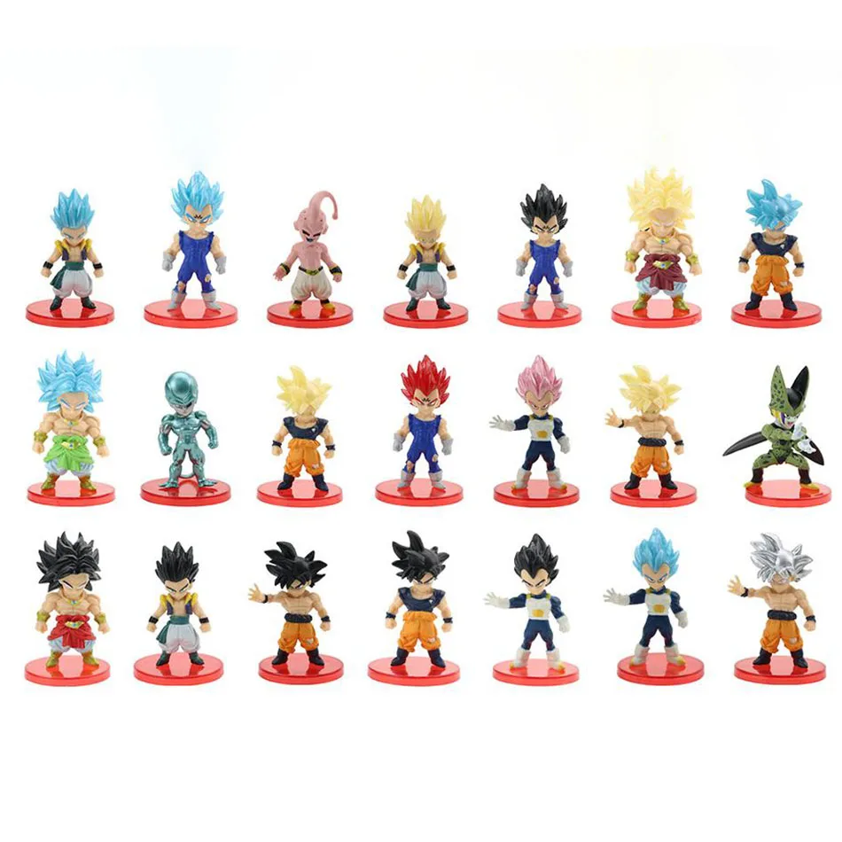 13/18/21 teile/satz Dragon Ball Z Super Saiyajin Goku Anime Figur Gohan Vegeta Broly Piccolo Majin Buu action Figur Modell Geschenk Spielzeug – Detail 22
