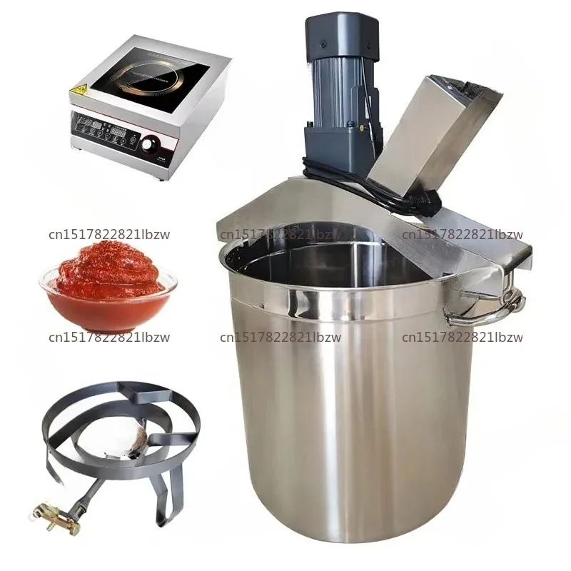 100L Pepper Tomato Sauce Cookware Sauce Soup Hot Pot Stirring Cooking Machine Paste Jam Boiling Kettle with Blender