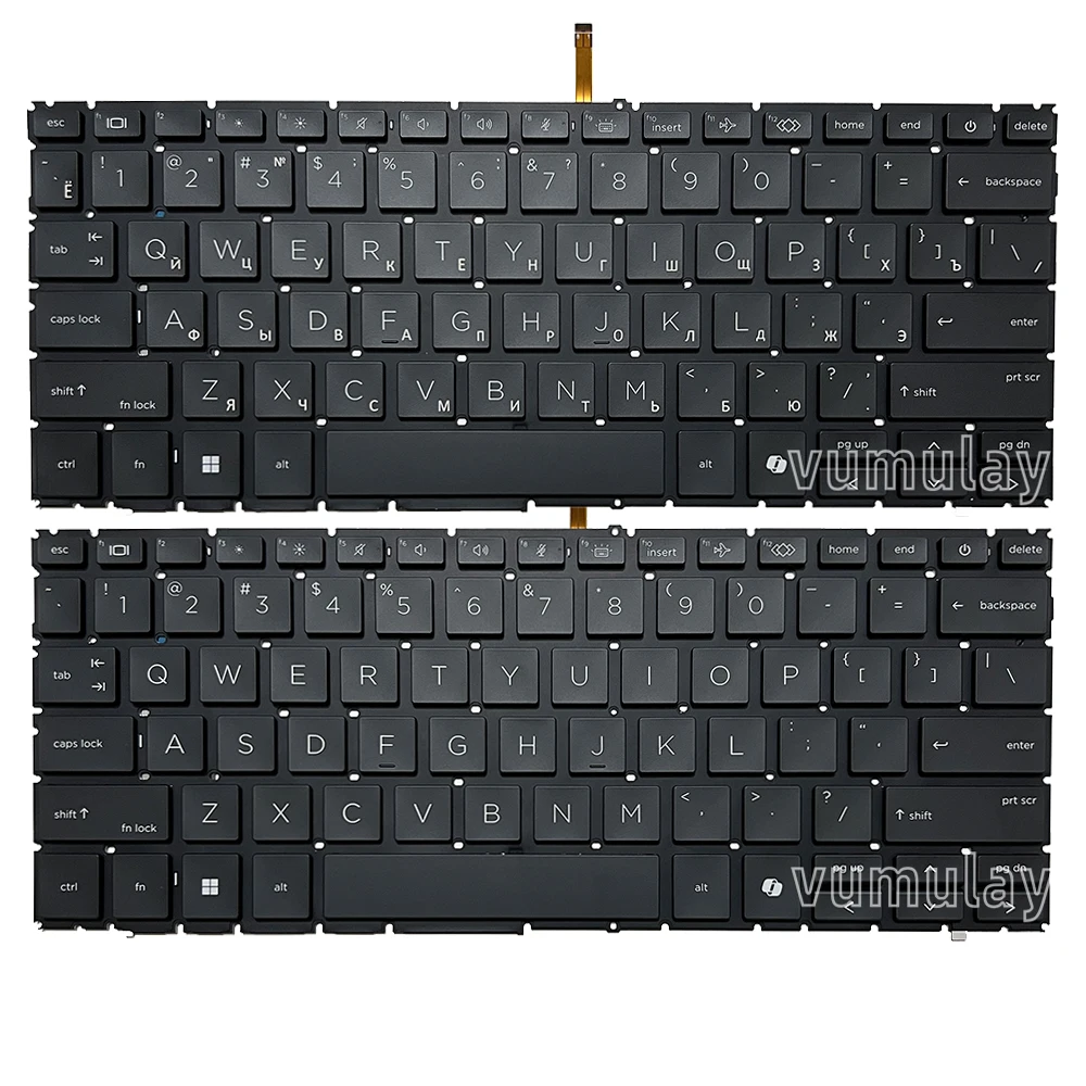 Teclado retroiluminado EE. UU./Ruso para HP Elitebook 840 G11,845 G11,840 G10,845 G10,830 G11,835 G11,Zbook Firefly 14 G11