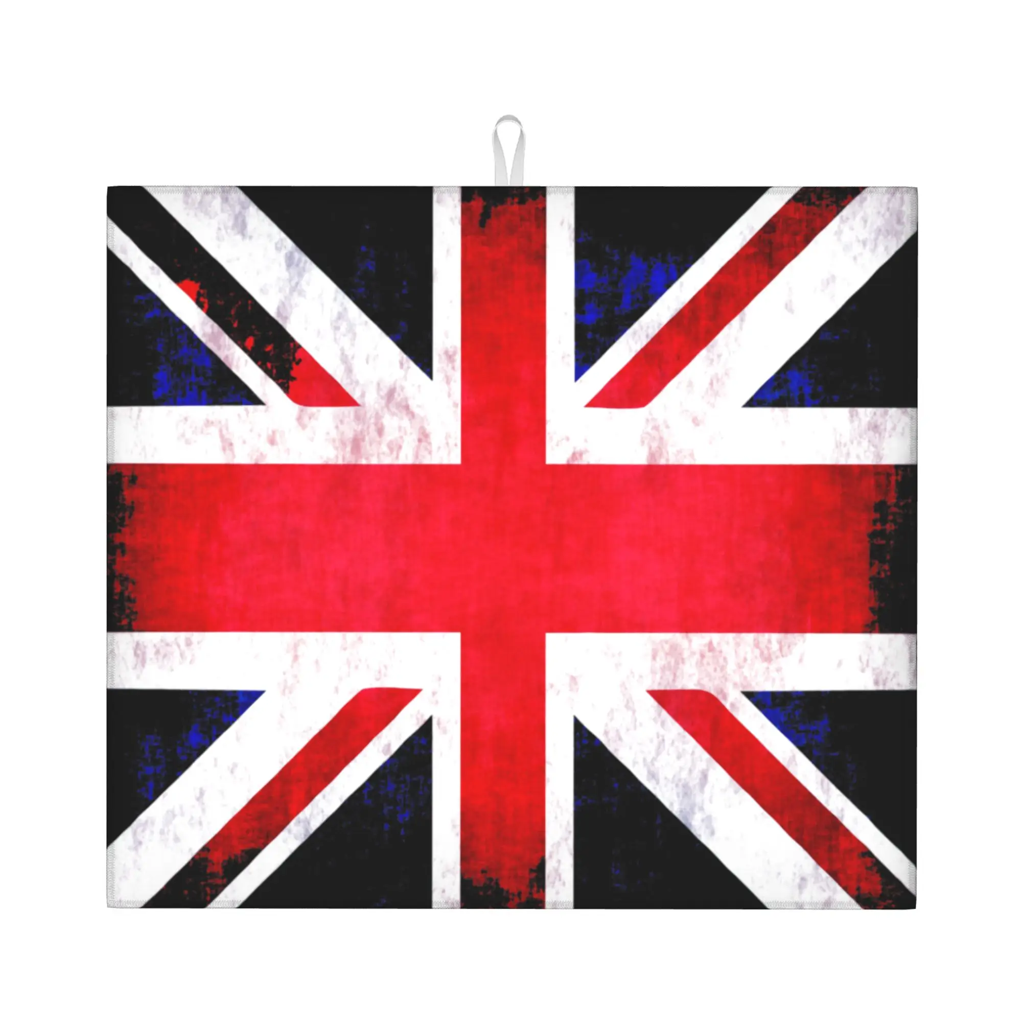 UK Flag United Kingdom Flag Great Britain Flag British Flag Drying Mat For Kitchen Waterproof Reusable Countertop Protector Mat
