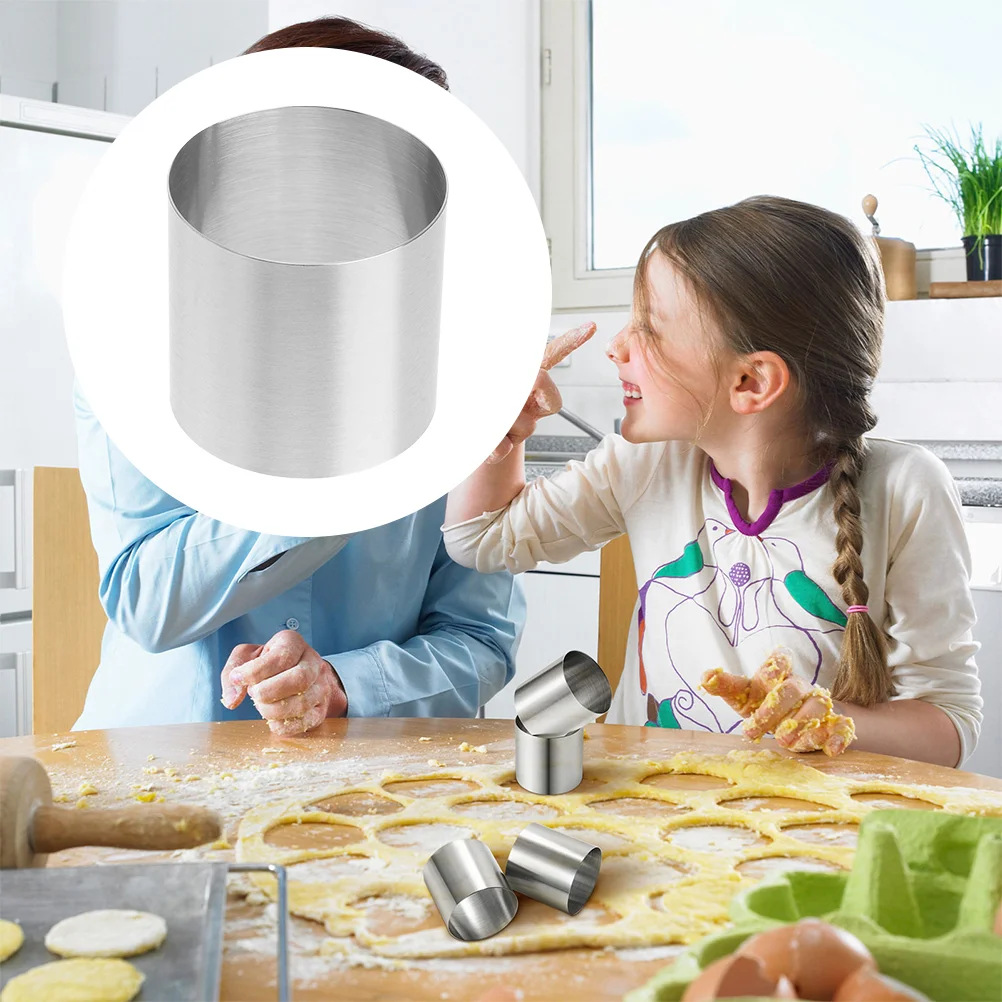 

12 Pcs Cake Mold Pan Mousse Mould Ring Baking Tray Stainless Steel Small Travel Creative
