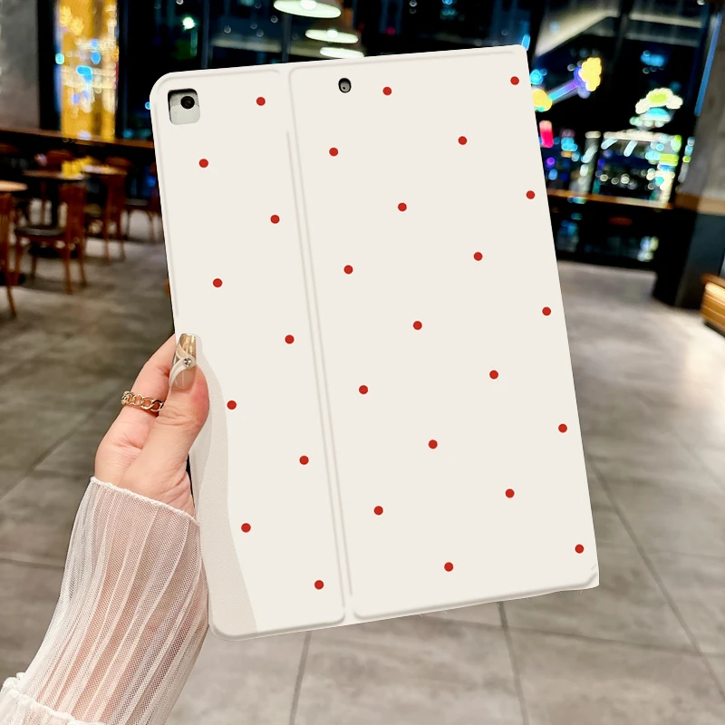 ins Cute polka dot red case for iPad pro 10/11-Inch 2020/6th/7th /8th /Air 3rd/Air 4th/9th gen/Air 5th Gen 2022/Air 11