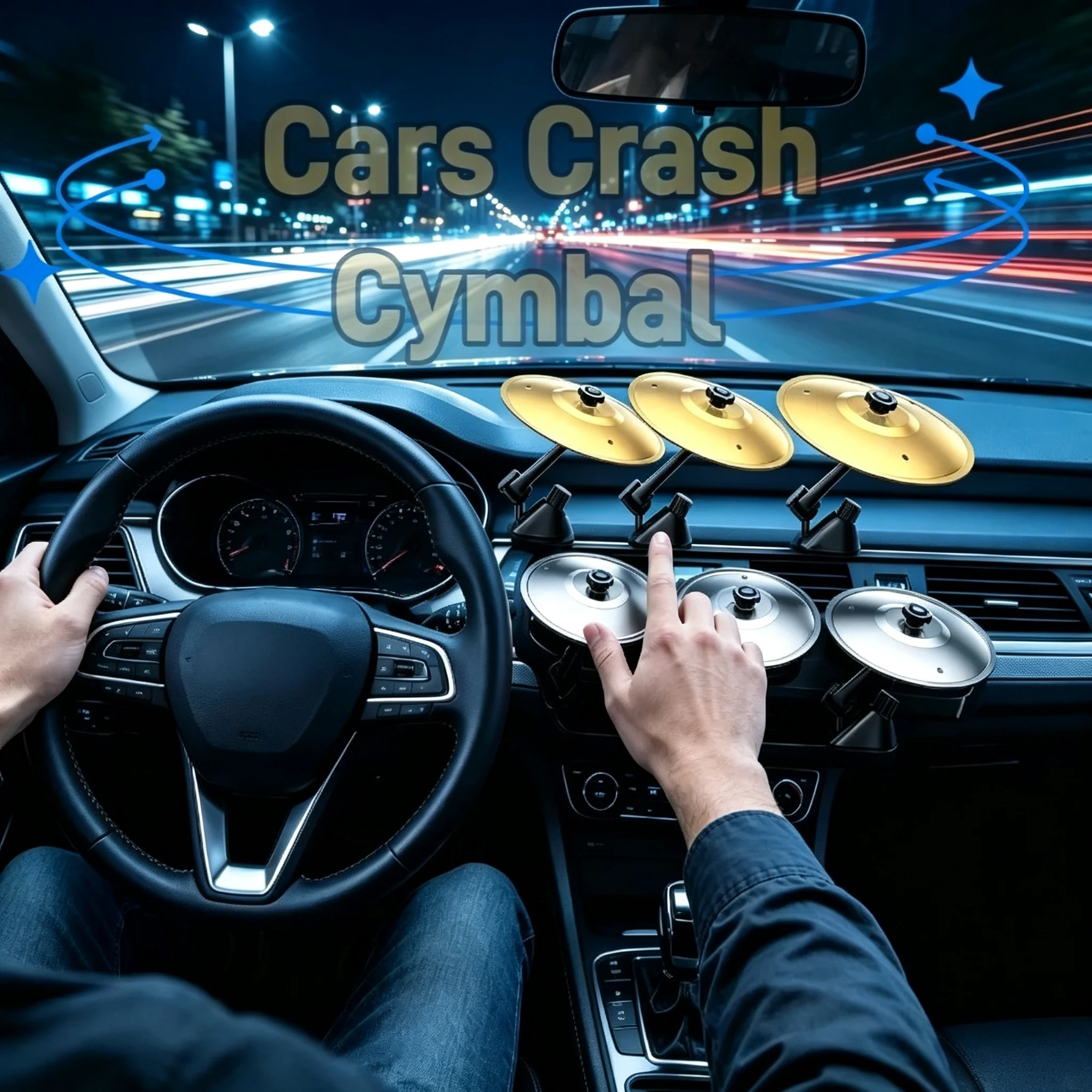 Universal Mini Drums Colliding with Cymbals Vent Decoration for Car Rugged Automotive Interior Accessories Crash Proof Design