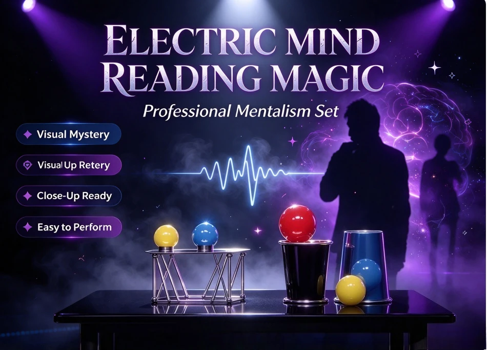 Electric Mind Reading Magic Tricks Guess Colour Poker Dice Magician Mentalism Prediction Props Stage Close Up Illusion Gimmick