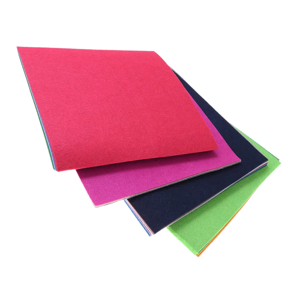 

40Pcs Multicolour Nonwoven Fabric Sheets 15x15cm Durable Reusable Craft Material for Children's DIY Art and Craft Projects