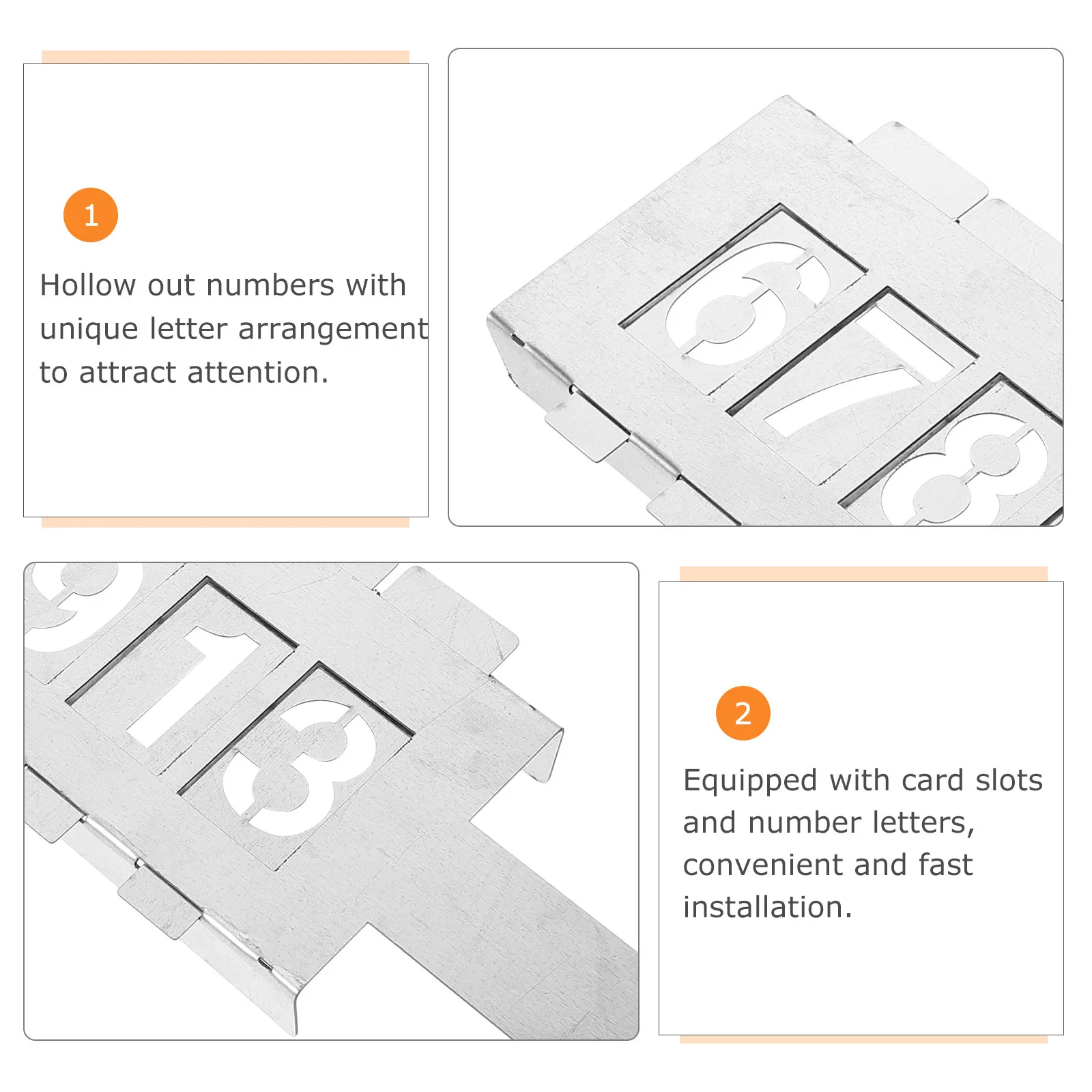 1Set Sturdy Hollow Out Number Stencil Set Steel Craft Template for Spray Paint Stenciling Wall Signs Floor Marking Numbering