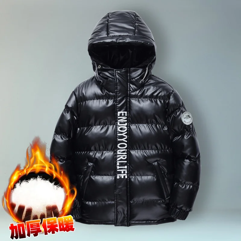 

Boys Down and cotton Jacket Windbreak Outerwear 2024 Thicken Winter Autumn Warm Teenagers Christmas Gift Children's Clothing