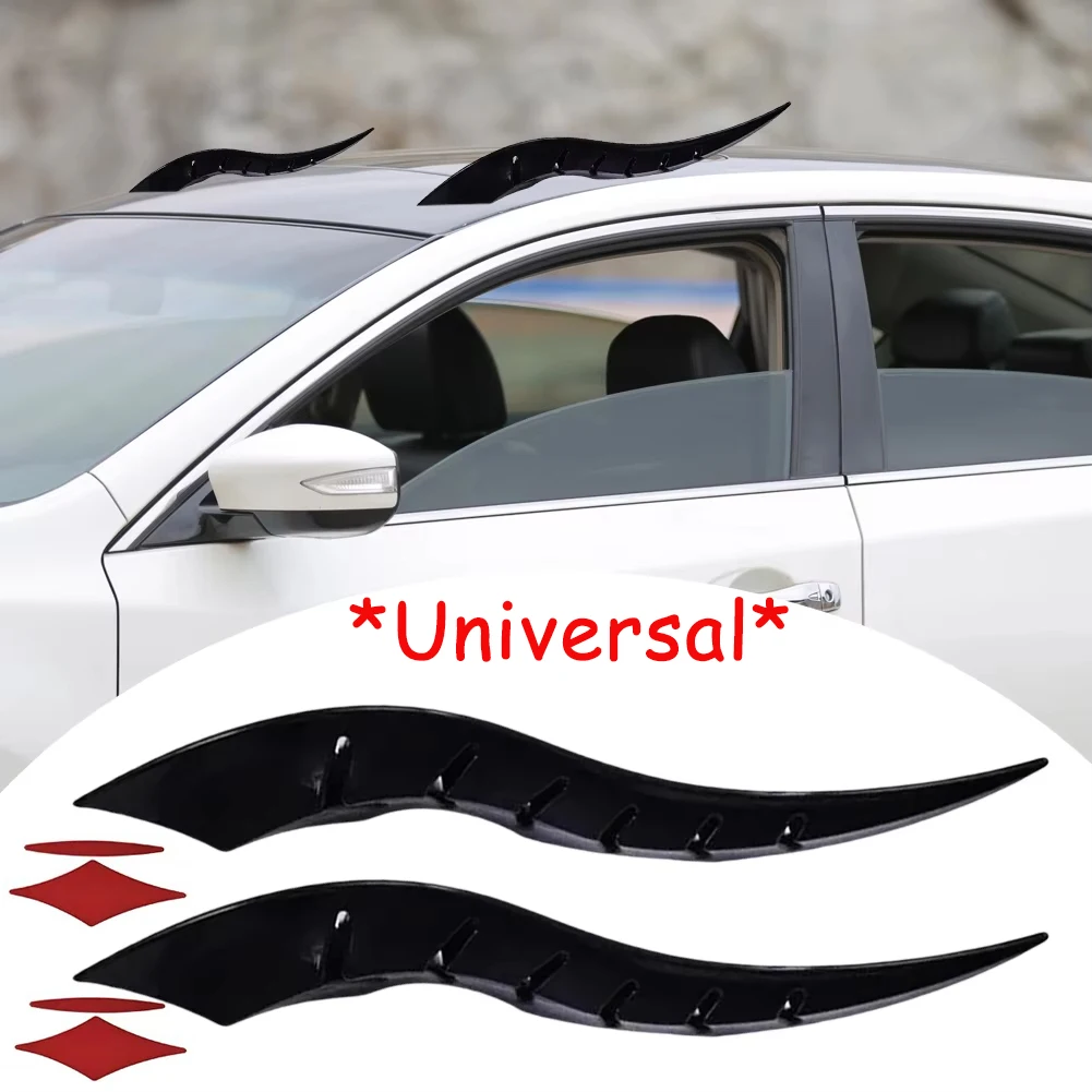 

Креативное новое украшение на крышу автомобиля с рогом дракона для всех автомобилей, универсальный черный/серебристый/углеродный узор, длинный декоративный рог