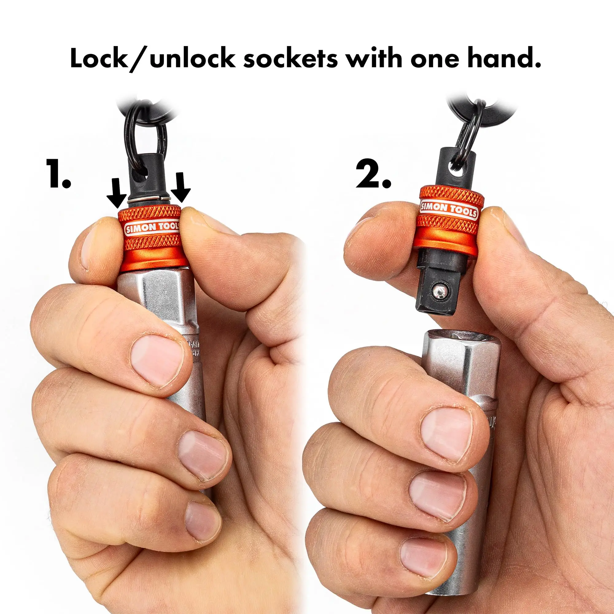 6 قطعة المفاتيح محول القابس مجموعة سبائك الألومنيوم 1/2 3/8 مربع رئيس التغيير السريع تحويل قضيب مع حلقة تسلق كليب #5