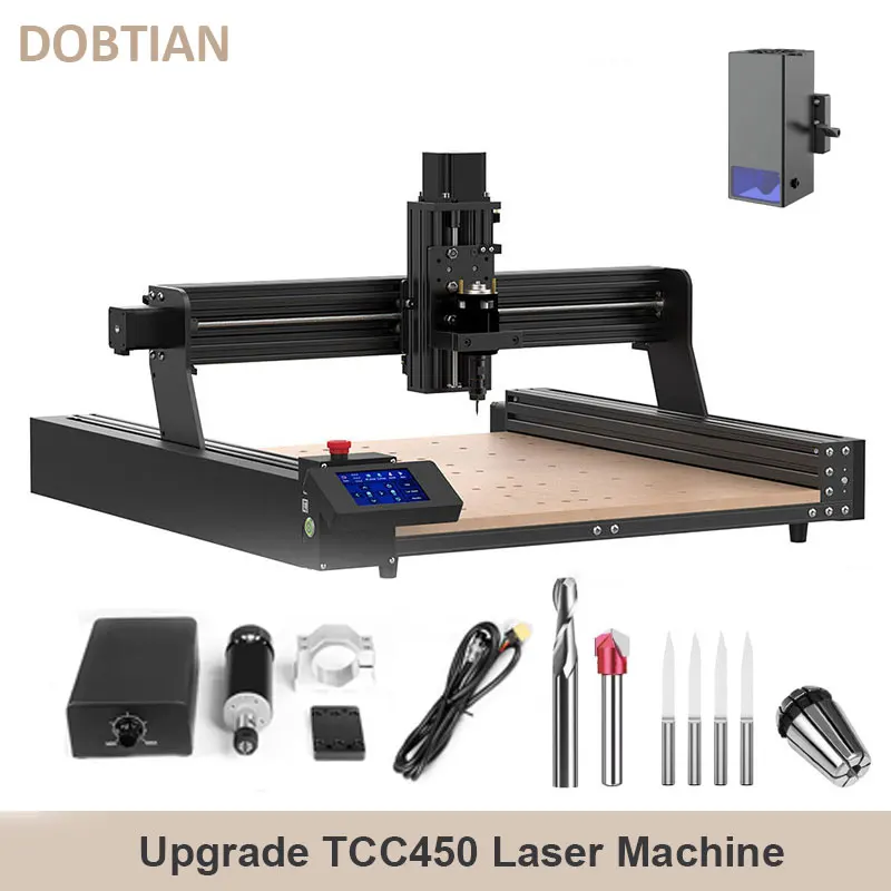 TTC450 Router Milling Cutting Laser Engraver 500W Spindle Motor Kit Laser Engraving Machine DIY Wood working