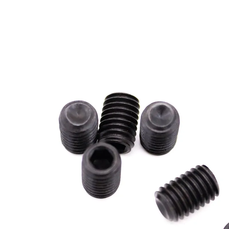 1/10/50pc M1.6 M2 M2.5 M3 M3.5 M4 M5 M6 M8 to M16 DIN916 Black 12.9 Steel Hex Hexagon Socket Allen Cup Point Grub Bolt Set Screw