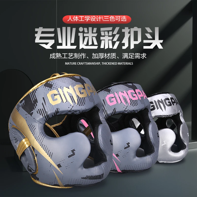 Kick Boxing Helmet for Men Women PU Karate Muay Thai Guantes De Boxeo Free Fight MMA Sanda Training Adults Kids Equipment