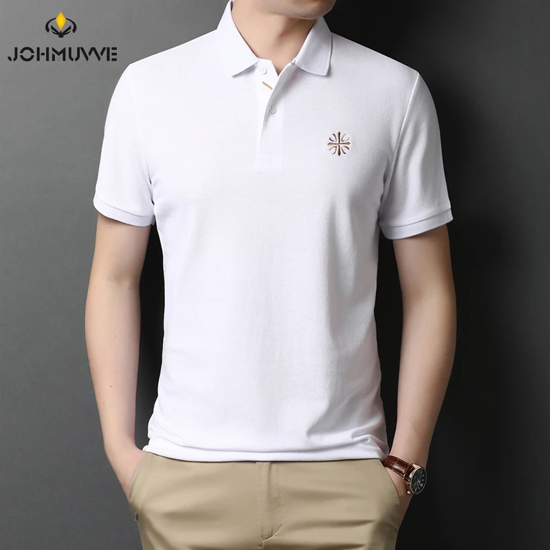 Men\'s Embroidered Casual Fashion Short Sleeved POLO Shirt Summer Comfortable Top