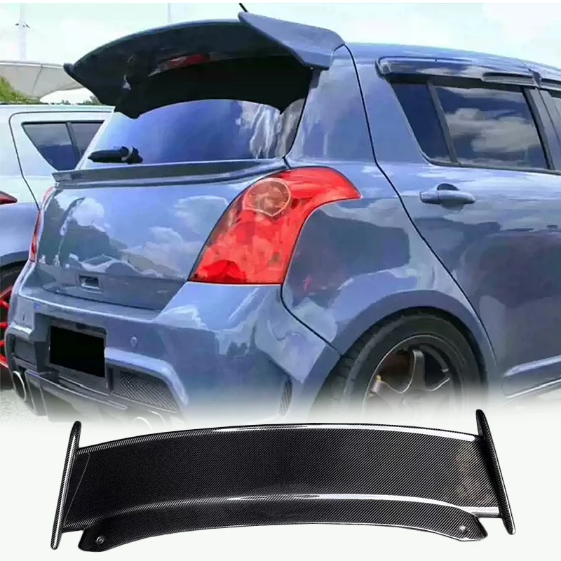 Para Suzuki Swift 2005-2018, Modificado con Alerón ZC31S SPORT SWIFT, Alerón Fijo para Parabrisas, Alerón Trasero de Fibra de Carbono, Kit de Carrocería