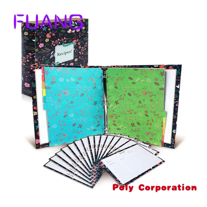 Custom  Top-Notch Family Recipe Binder Kit Waterproof Recipe Book Binder With Dividers And Cards To Write In Your Own Recipes