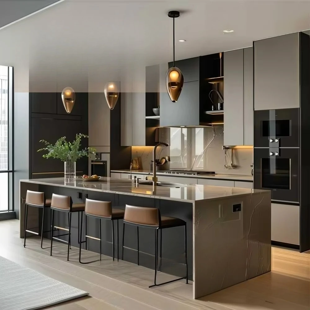 Shaker Style RTA Kitchen Cabinet Durable Melamine Finish Full Hardware for Home Renovation Project