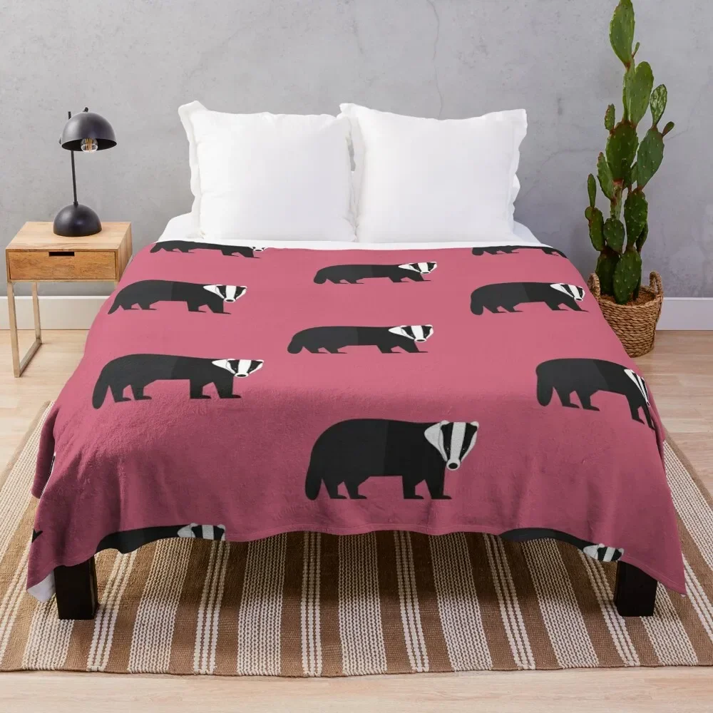 

Badger parade Throw Blanket heavy to sleep For Sofa Thin Warm Blankets